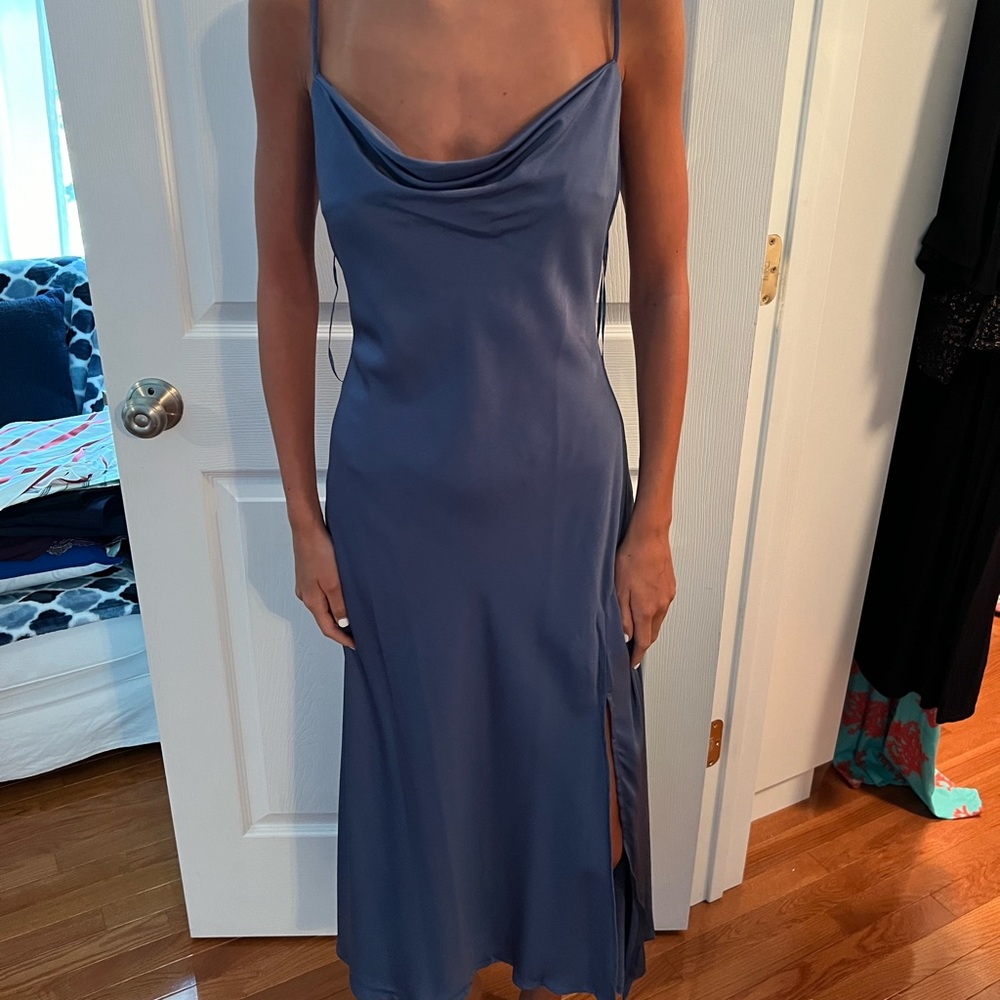 South moon under blue slip dress. Brand new with tags